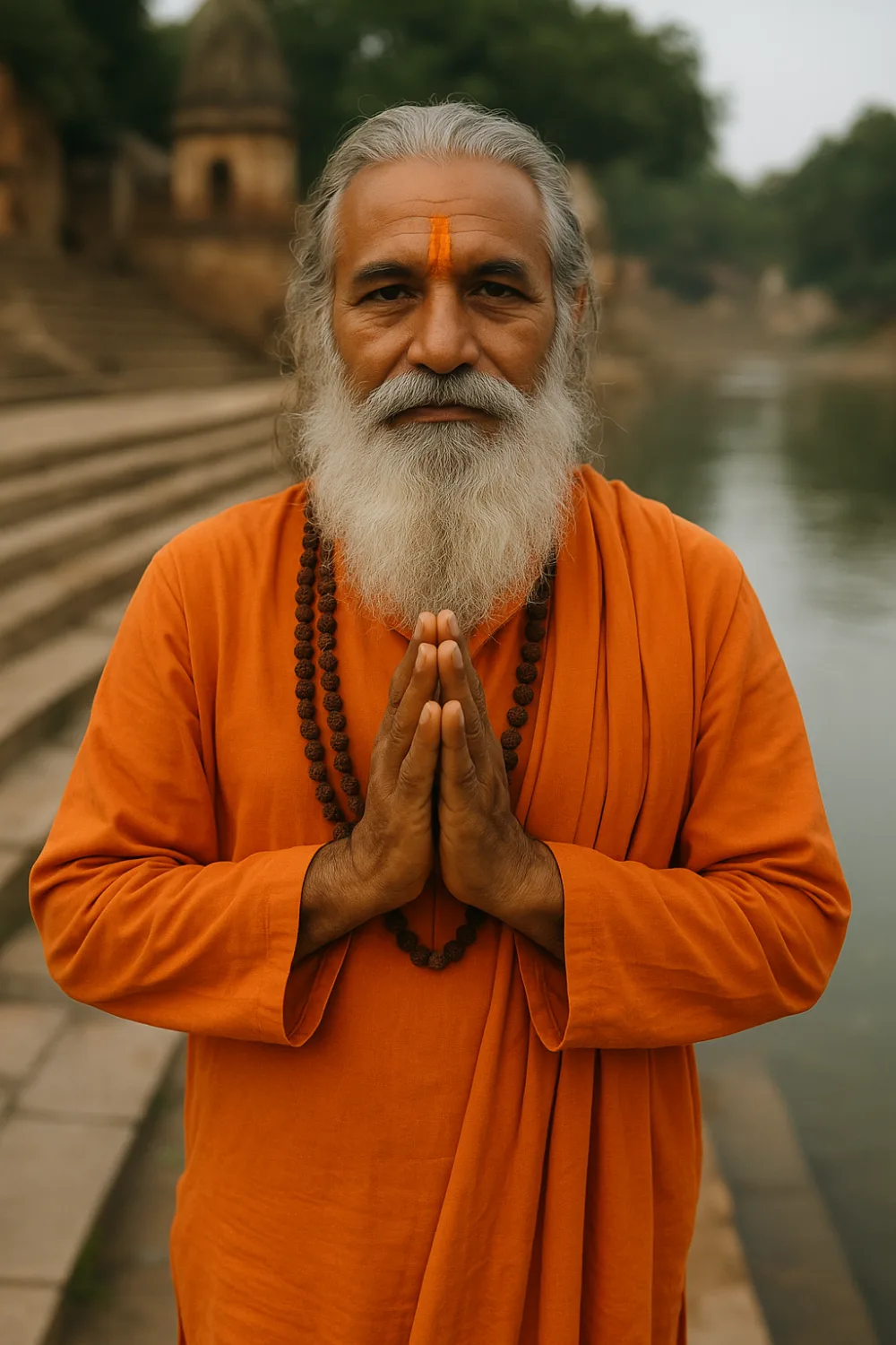A spiritual guide blessing a devotee - the heart of the DIVVIB mission